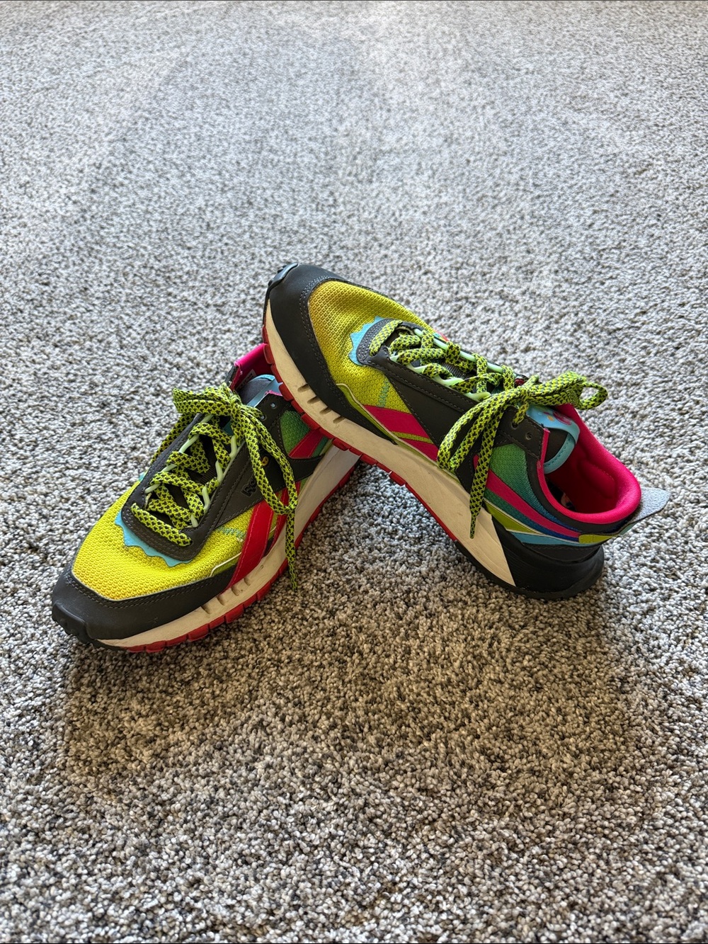 Men’s or women’s Neon Multi-Color Athletic Sneakers - jelly belly Reebok